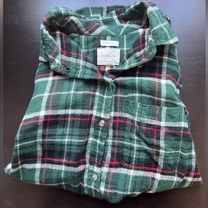 American Eagle Green Plaid Flannel Shirt